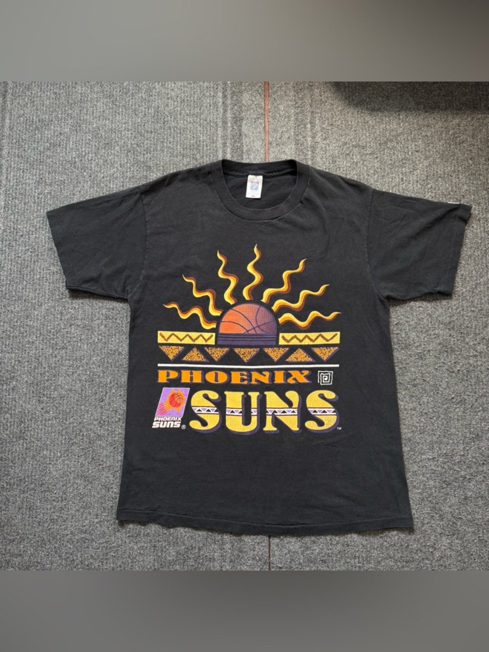 Vintage LOGO-7 "PHOENIX SUNS" Short Sleeve Single Stitch Shirt Sz L